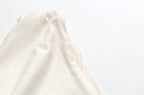Women’s White Pleated Cowl Neck Sleeveless Top