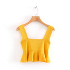 Women's Layered Ruffle Knit Camisole Top