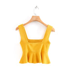 Women's Layered Ruffle Knit Camisole Top