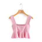 Women's Layered Ruffle Knit Camisole Top