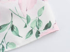 French Casual Vacation Simple Halter Printing Slip Dress