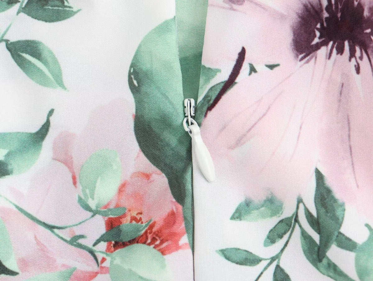 French Casual Vacation Simple Halter Printing Slip Dress