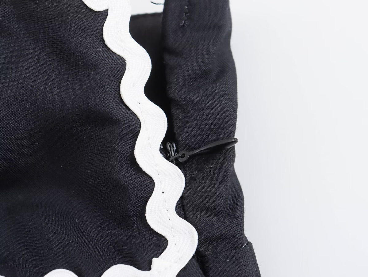 Summer High Waist Print Mid Length Strap Dress