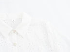 Women's Embroidered Collared Midi Dress