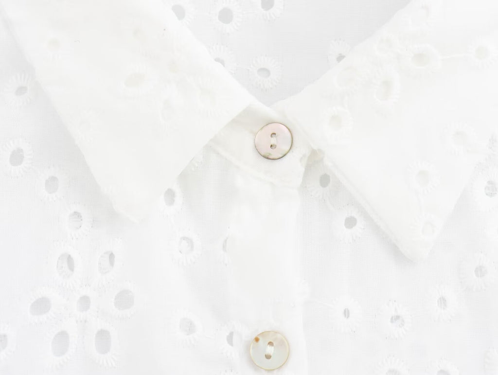 Women's Embroidered Collared Midi Dress