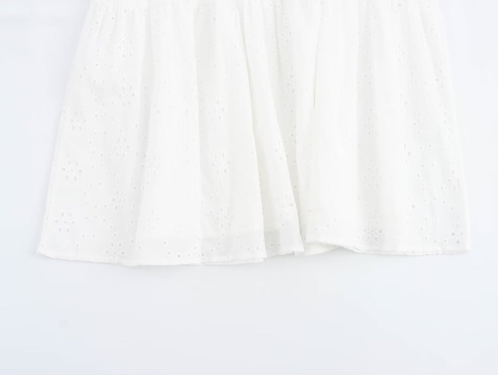 Women's Embroidered Collared Midi Dress