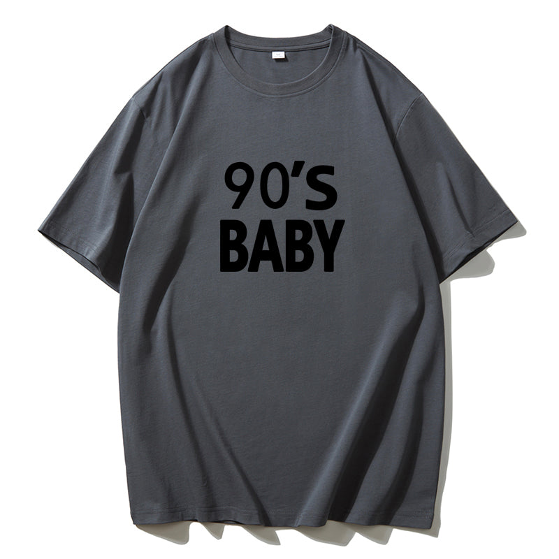 Women's Letter Graphic Cotton T Shirt Women Simple Basic Short Sleeved Shirt Women All Match Loose Pullover