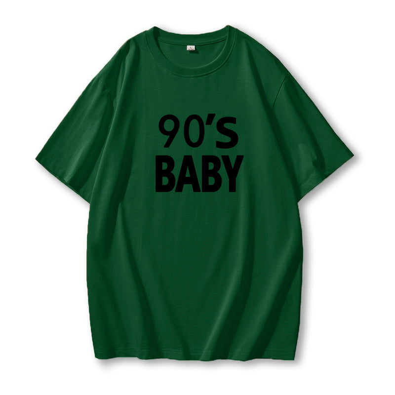 Women's Letter Graphic Cotton T Shirt Women Simple Basic Short Sleeved Shirt Women All Match Loose Pullover
