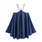 Sleeveless Denim Halter Dress
