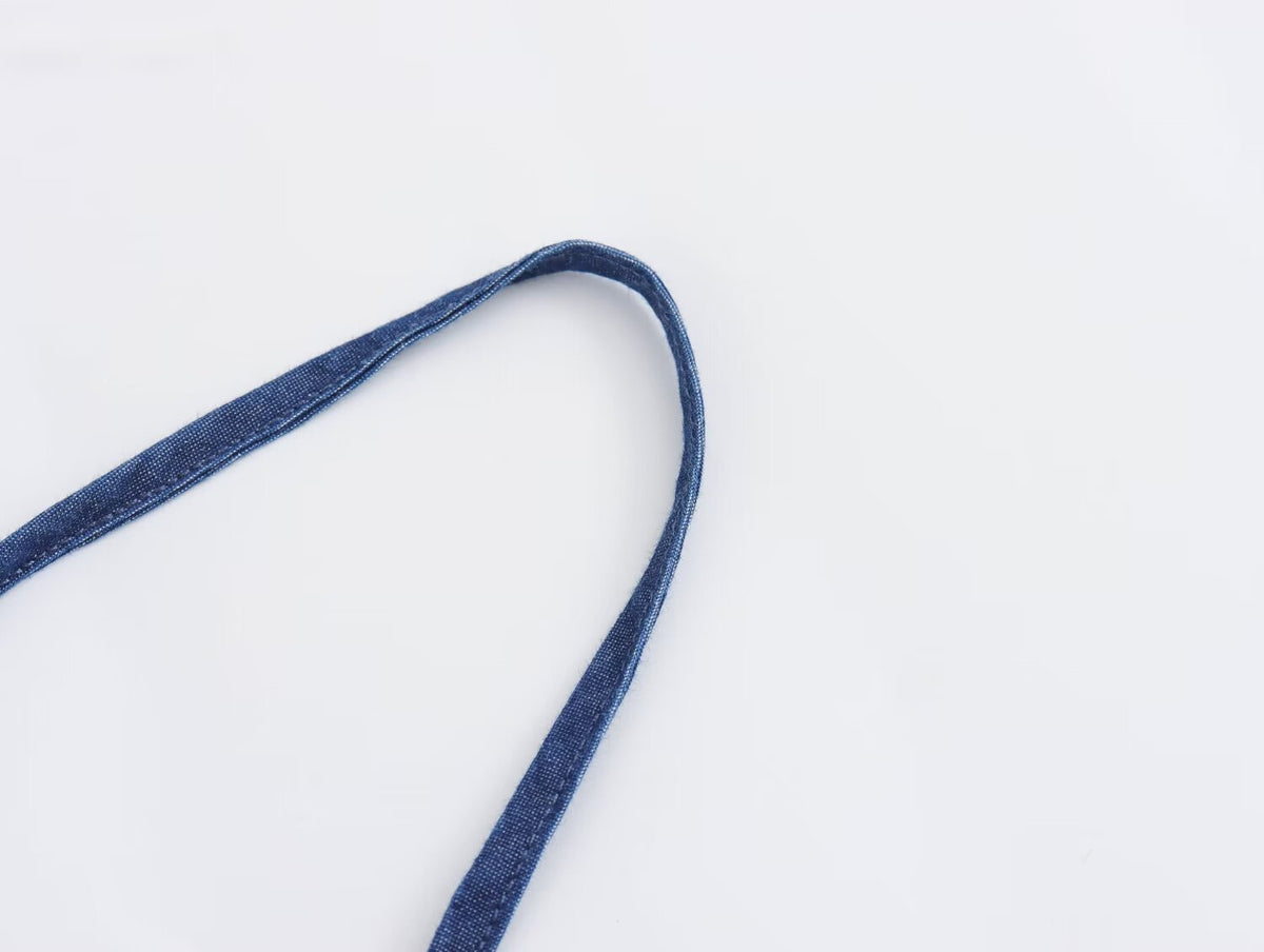 Sleeveless Denim Halter Dress
