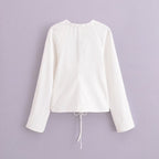 Women's Summer Women Clothing Casual Simple All Match Rope Top