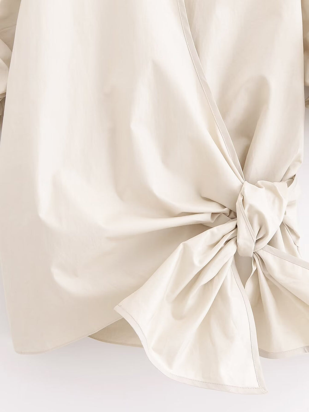 Women's Summer Bowknot Decoration Shirt Lace Up Slimming Shirt Top