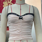 's Lace Small Sling Short Bra Bandeau Slim Fit Lace Top Solid