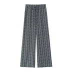 Women's With Knot Printing Cutting Top Trousers