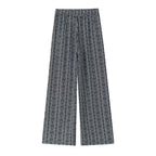 Women's With Knot Printing Cutting Top Trousers