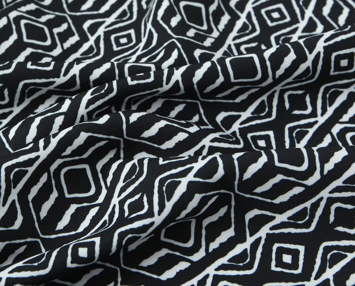 Women's With Knot Printing Cutting Top Trousers