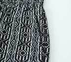 Women's With Knot Printing Cutting Top Trousers
