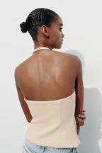 's Street Personality Hollow Out Cutout Out Buckle Camisole
