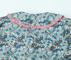 Women's Doll Collar Bow Print Top Contrast Color Casual Trousers Suit