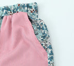 Women's Doll Collar Bow Print Top Contrast Color Casual Trousers Suit