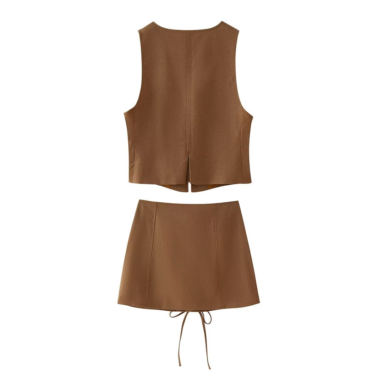 Women's Summer Slim Vest and Skirt Two-Piece Set