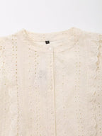 Women's Hollow Out Cutout Embroidered Shirt