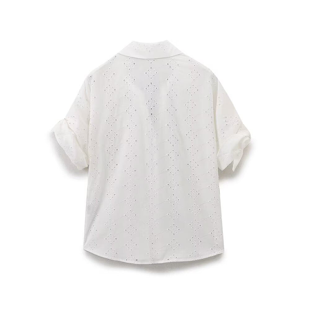Women's Embroidered Shirt & Skirt Two-Piece Set