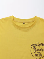 Women's Summer Women Clothing Casual Simple All Match Printed Cotton T Shirt