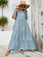 Women's Plus-Size Floral Midi Dress