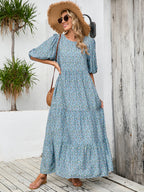 Women's Plus-Size Floral Midi Dress