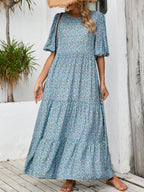 Women's Plus-Size Floral Midi Dress