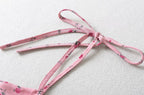 Women's French Sweet Rose Floral Neckline Lace Up Dress