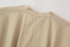 Belted High-Collar Pleated Mini Dress