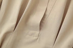 Belted High-Collar Pleated Mini Dress