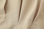 Belted High-Collar Pleated Mini Dress