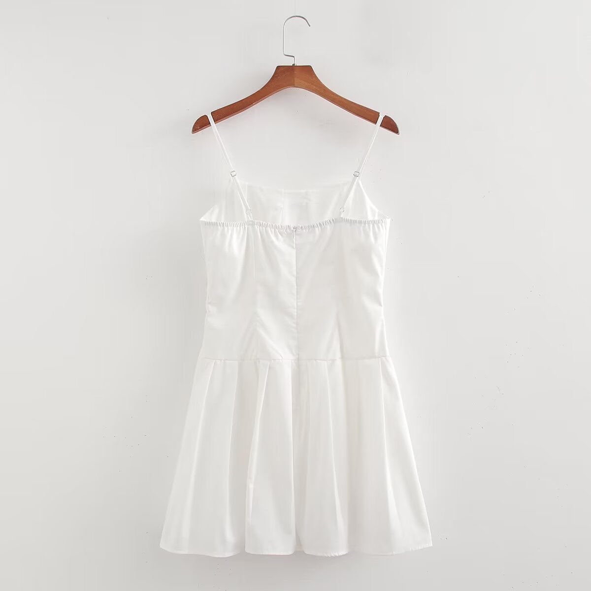 French Solid Dress Slim Slimming Princess A line Cami Dress