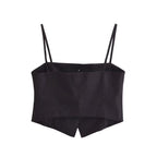 Women's Summer Women Street Short Linen Sling Top