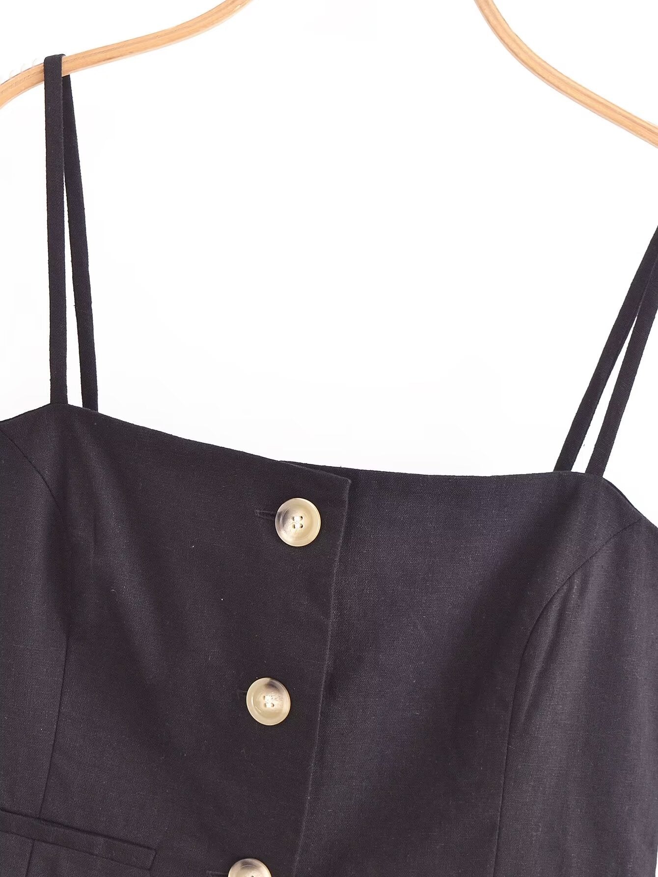 Women's Summer Women Street Short Linen Sling Top