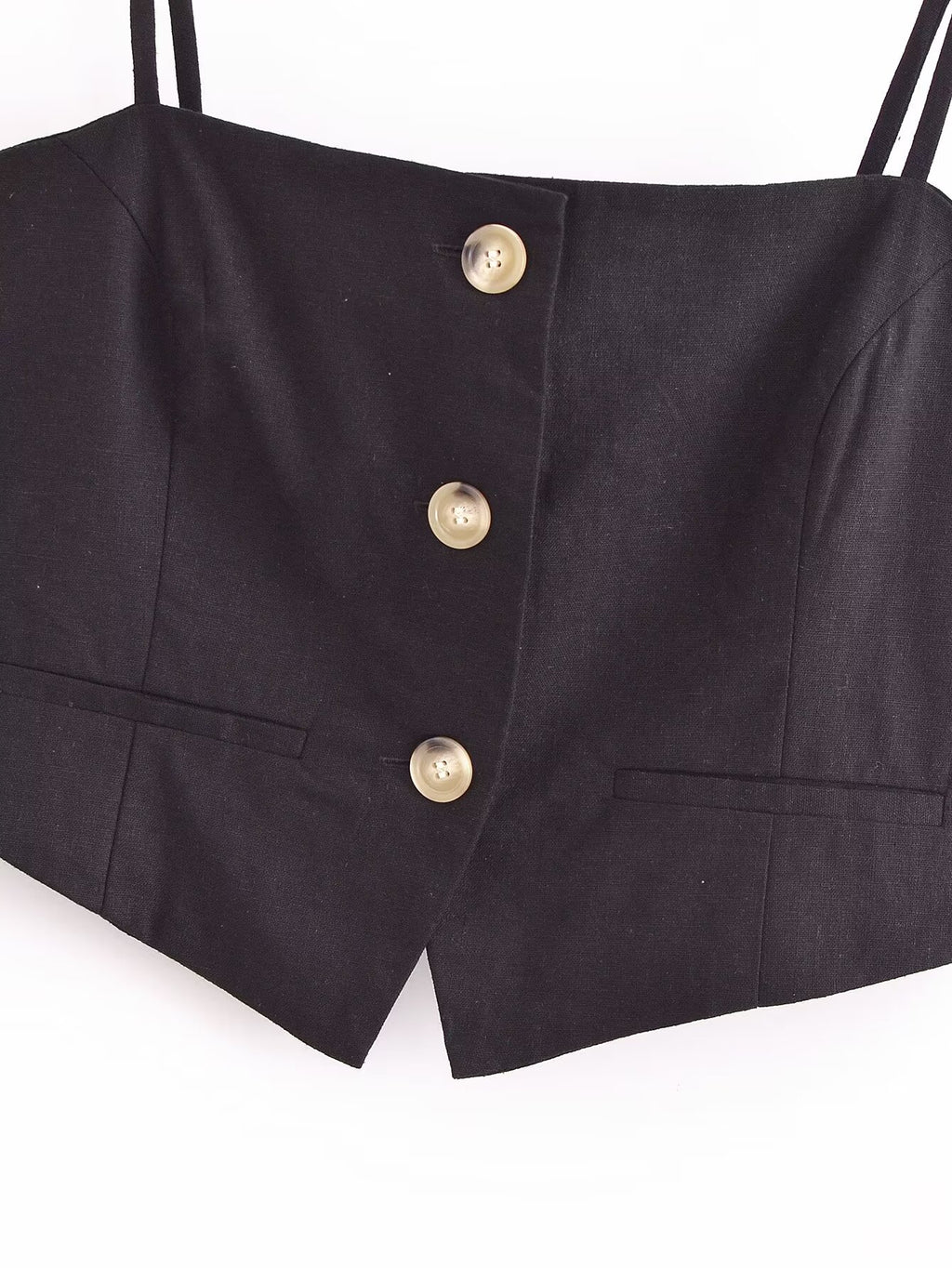 Women's Summer Women Street Short Linen Sling Top