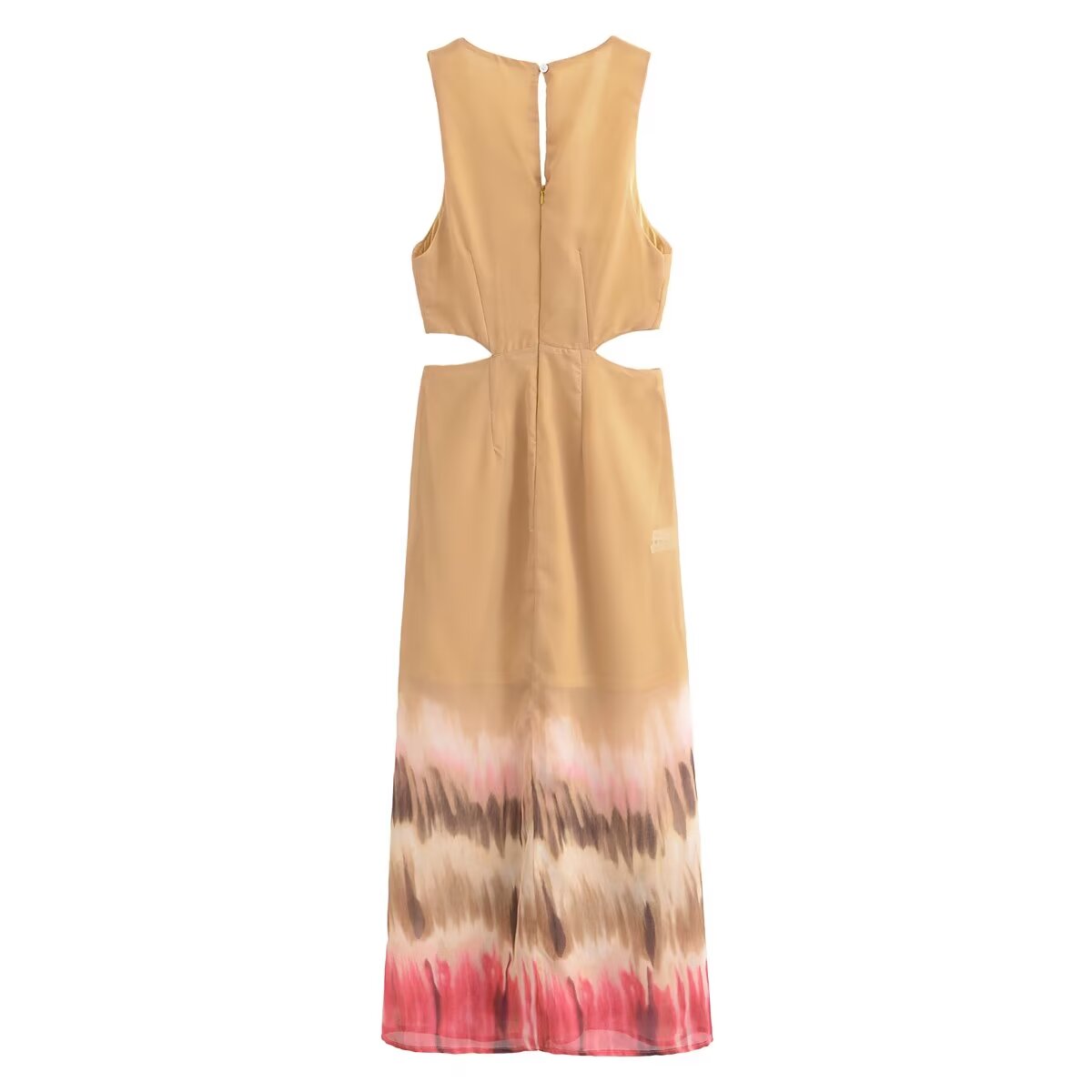 Open Design Tie Dye Midi Dress