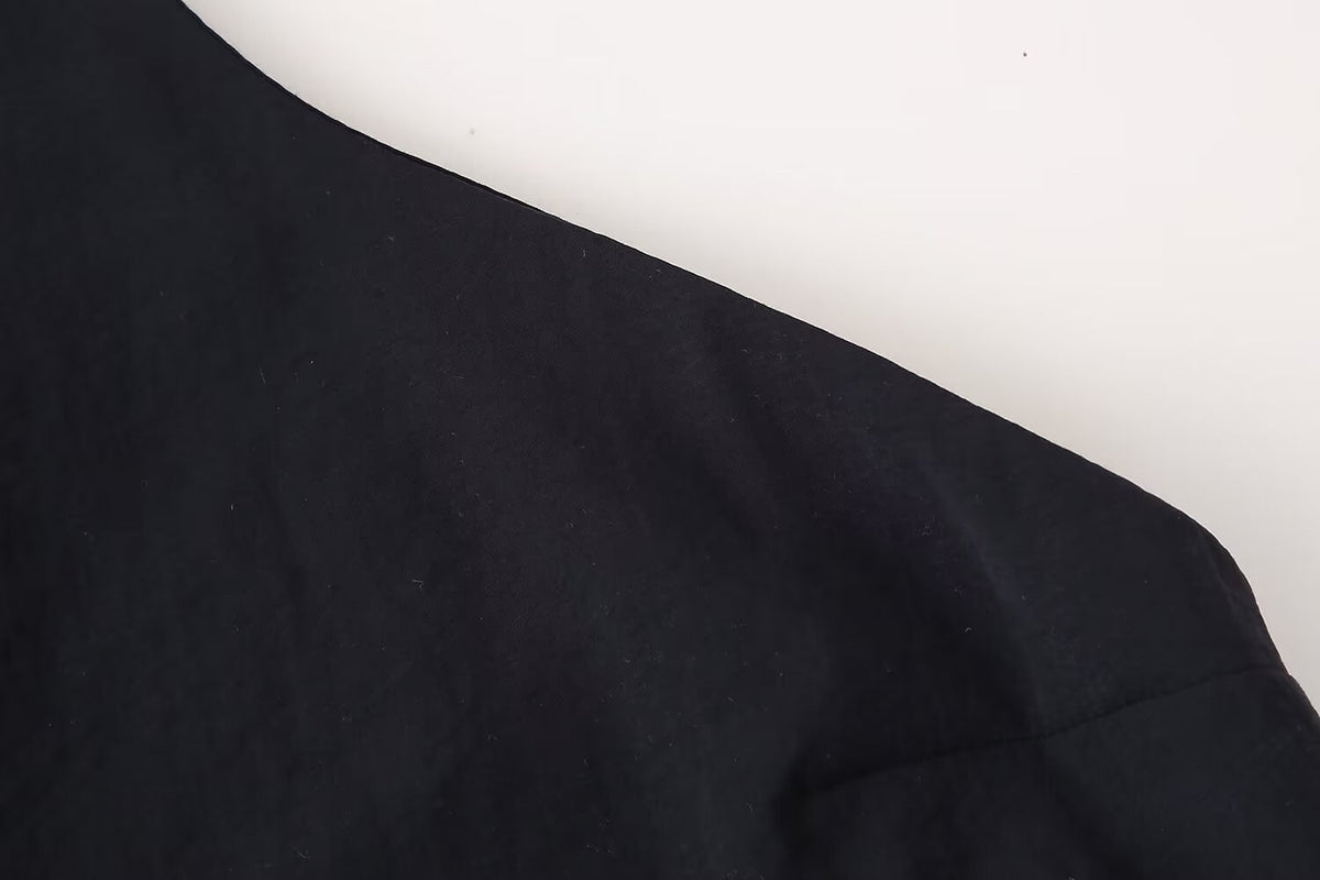 Women's Street Backless Hanging Collar Top