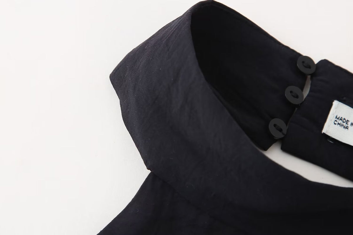 Women's Street Backless Hanging Collar Top