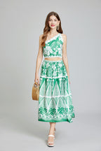 Women's Asymmetric Sleeveless Skirt Set