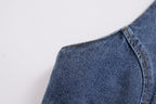 's Clothes French All Match Halter Sleeveless Skinny Short Denim