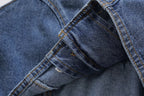 's Clothes French All Match Halter Sleeveless Skinny Short Denim
