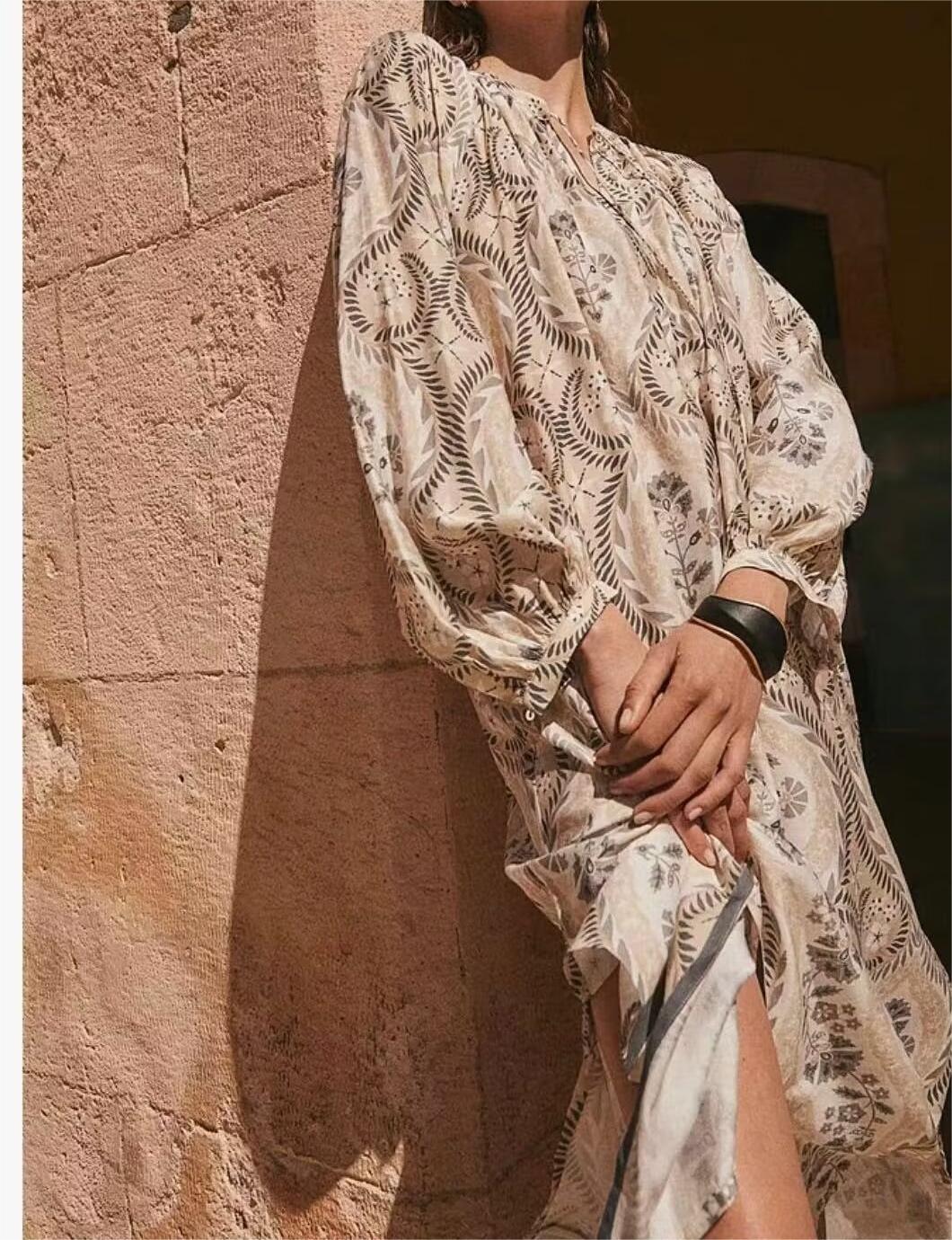 Rayon Floral Maxi Dress