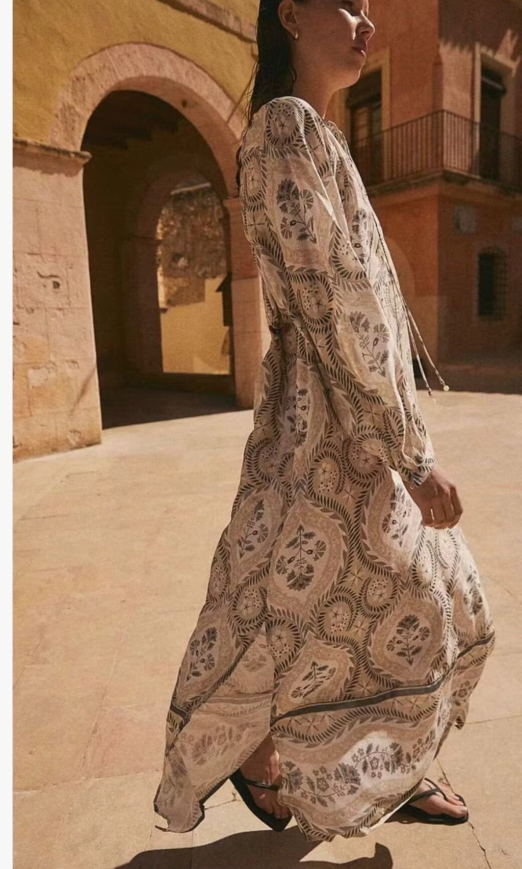 Rayon Floral Maxi Dress