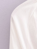 Women's Embroidered Floral V-Neck Lantern-Sleeve Dress