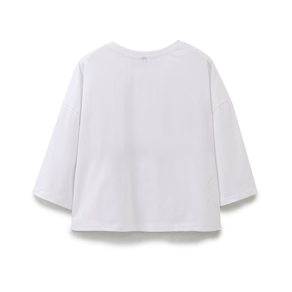 Women's Summer Women Clothing Stylish Simple Casual Printing Short T Shirt
