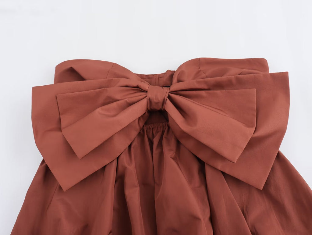 Bow Cutout Mini Dress
